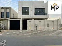 Villa for sale in Al Bahia, on a street and alley, very high-end finishing with a rooftop terrace, l