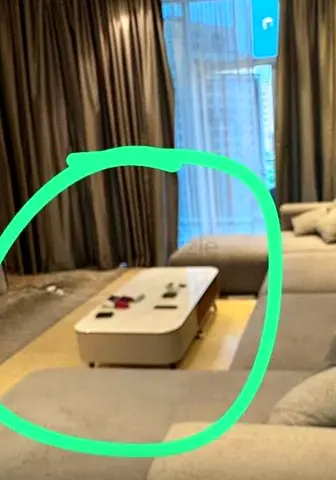 Modern low-profile coffee table in beige