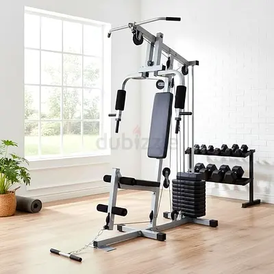 One Station Home Gym with 100lbs Weight Plates | MF-7003B