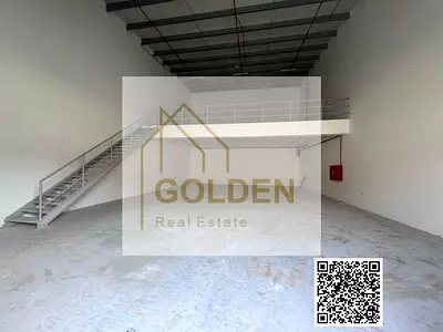 Ready for Handover | Brand New Industrial Warehouse with Mezzanine for Annual Rent in Ajman | 20kW Electricity