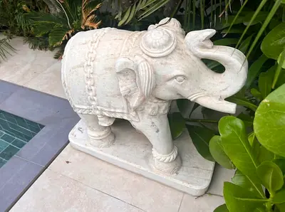 Two Luxury Marble Elephants (solid marble)