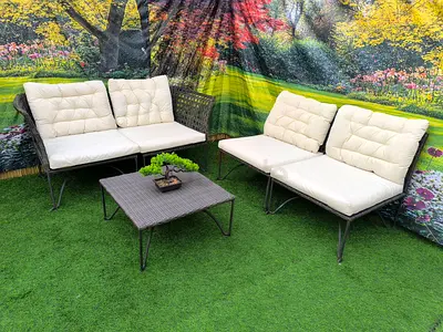 IKEA Rattan Outdoor Garden Sofa Set