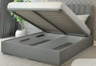 Beautiful Light gray 180*200 king size bed  with hydraulic storage Available