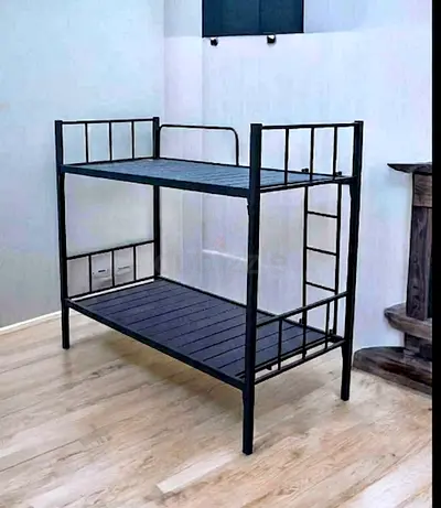 Metal Bunk Bed Frame - Simple Black Twin/Twin