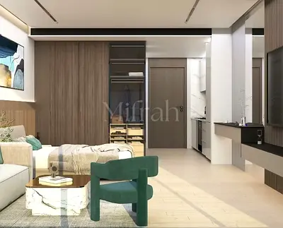 استوديو مفروش | بن غاطي أبكس | إطلالة على المارينا والأفق