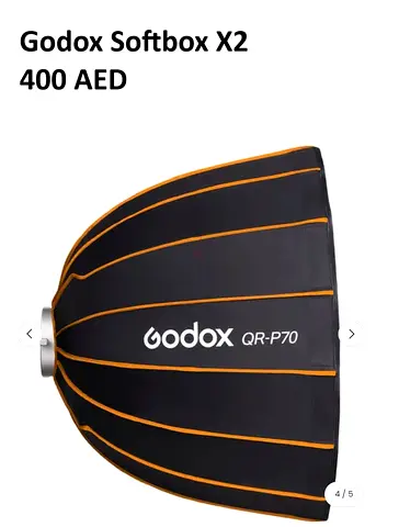 2x Godox QR-P70 Parabolic Softboxes - Quick Release - Business Bay