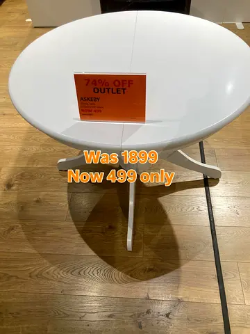 White Round Accent Side Table - ASKBY (Like New Display Item)