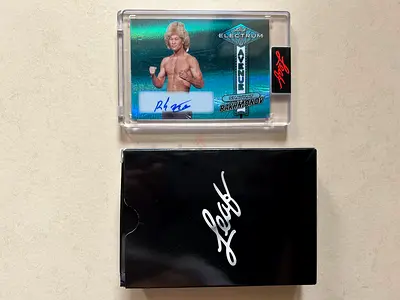 Signed Bokang Rakhmonov UFC Trading Card - Encapsulated with Leaf Deck Box
