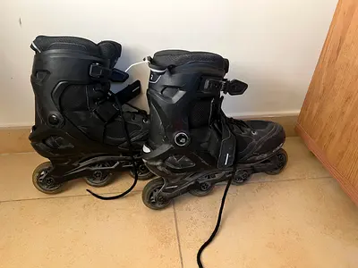 Free - urgent - Used Black Inline Rollerblades - Size 45. Adult