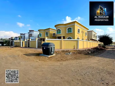 Luxury villa in Al Muwaihat 2, Ajman. Fully furnished with electricity, water, and appliances, ready for immediate occupancy. High-end finishes and sp