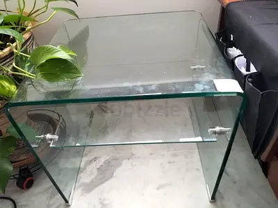 Glass coffee table set