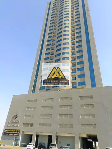 Fully furnished apartment for annual rent Ajman - Emirates City Towers Two bedrooms + living room + kitchen + two bathrooms