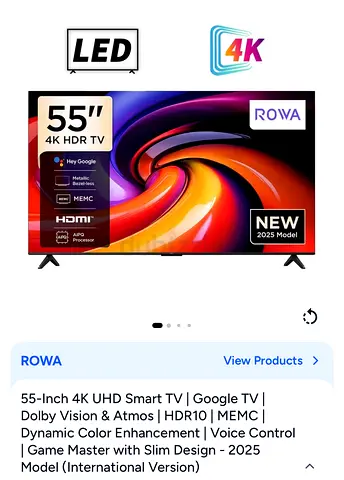 Tv 55 inch 4k google tv