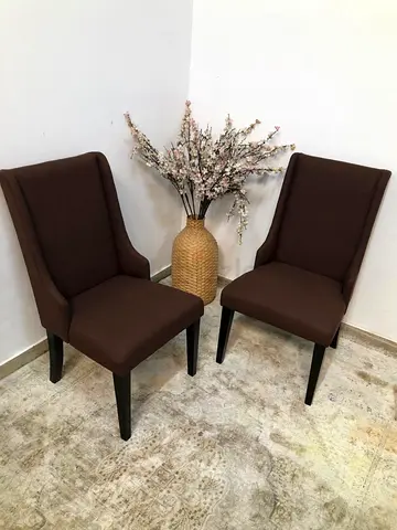 2-BROWN ARM Chairs