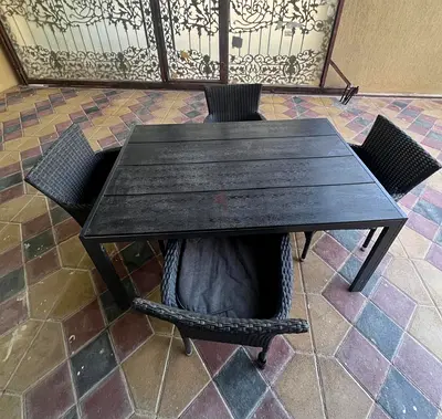 Outdoor furniture with chairs