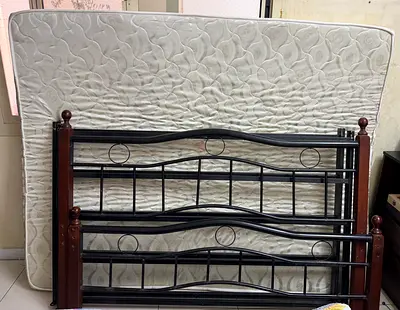 Bed with mattress