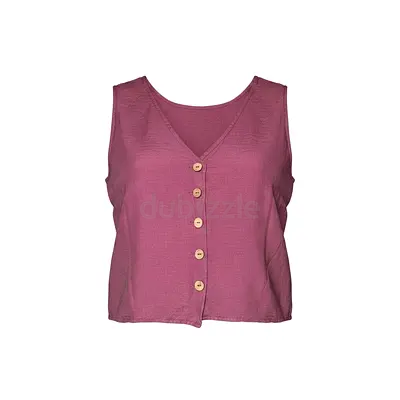 Sleeveless Pink Crop Top Size: Small-Medium Pre-Owned