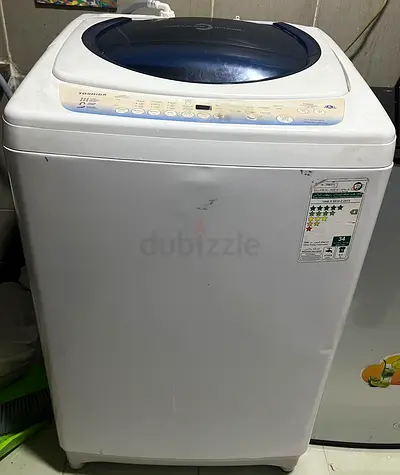 Toshiba Top-Load Washing Machine 9kg - Used, Door one side hinge broken, Other all working good.
