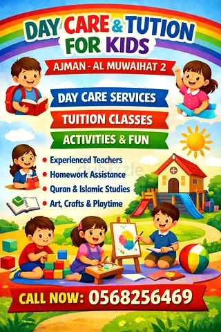 Day care for kids at al muwaihat2 ajman