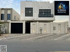 Villa for sale in Al Bahia, on a street and alley, very high-end finishing, with a rooftop terrace,