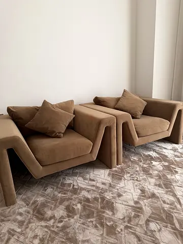 Luxury Modern Accent Chairs (2 Pieces) – Excellent Condition