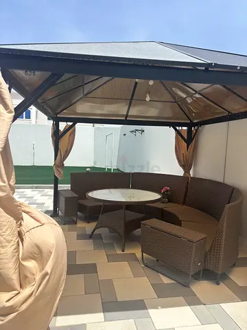 Outdoor Corner Sofa Set with Canopy Gazebo - Good Condition