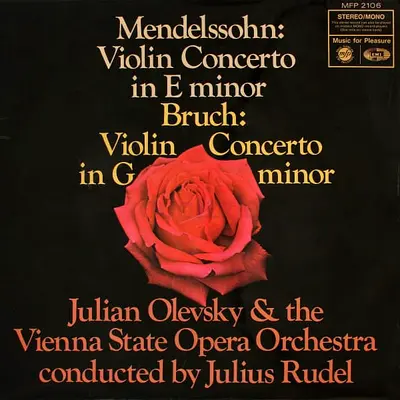 Violin Concerto in E minor Bruch: Violin Concerto in G minor Julian Olevsky  Vienna State Opera