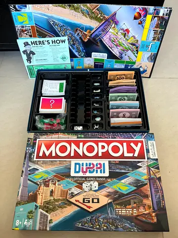 Monopoly Dubai Edition board game - complete set