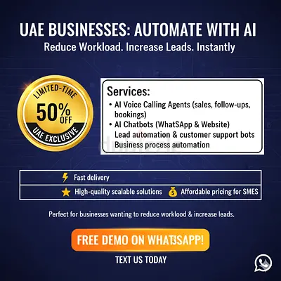 AI Automation  Chatbots,Voice Calling Agents for UAE Businesses | Save Time  Increase Sales