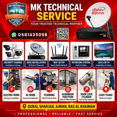 Upgrade your home security in minutes 🔒⚡
CCTV,Dish ResiberTvIntercom  Full Setup 📡

Serving Dubai
