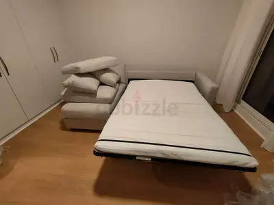 Ikea vimle beige color lshape sofabed with storage