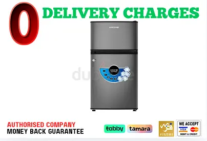 KROME 138L Double Door Refrigerator- 1 Year Warranty