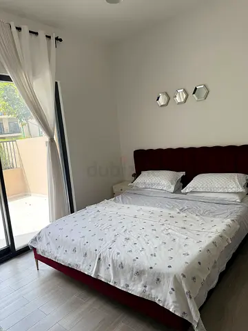 Queen Bed Frame with Upholstered Headboard - Burgundy