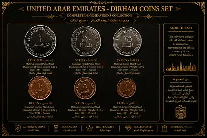 👉 Complete UAE Coin Set 🇦🇪 – Dirham  Fils Collection (All Denominations)