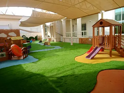 Artificial grass per meter with fixing