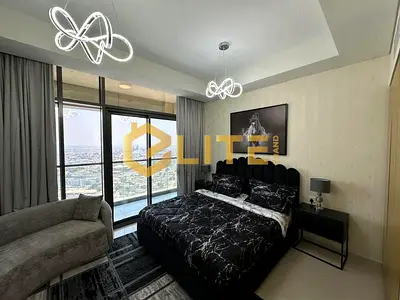 استوديو مفروش | برج أيكون سيتي C | إطلالة على وسط المدينة