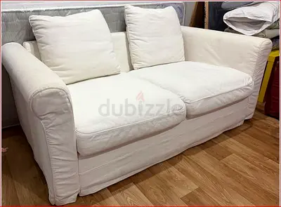 Beig 2-Seater Sofa with Removable Covers