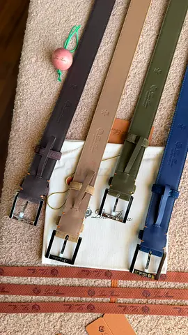 Loro Piana suede leather belts