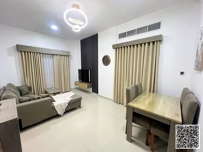 أفخم و أجمل شقة غرفة وصالة مفروشة للإيجار الشهري ✨ في عجمان - الجرف 2 - بالقرب من مدرسة الأقصى | فرش أنيق✔️ شامل الفواتير والإنترنت