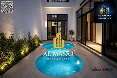 Corner villa, two floors and roof, private pool, large area, palace design, luxury finishing, freeho