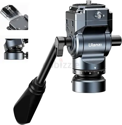 ULANZI F38 Video Fluid Head for Camera Tripod - Mini Pan Tilt Head With Quick Release