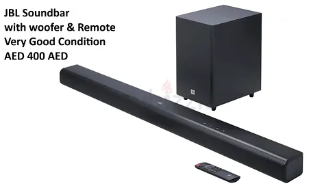 JBL Soundbar with Subwoofer  Remote – Cinematic Sound