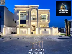 Luxury corner villa with classic design in Al Helio 2, Ajman, six master rooms, private pool, spacio