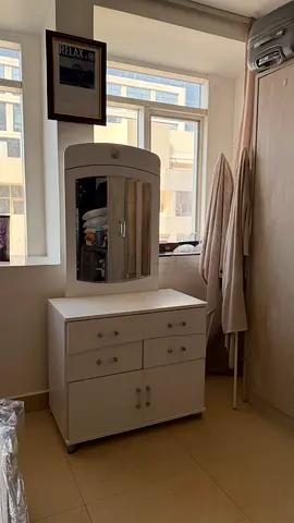 Modern 6 -Drawer Master Dresser with Mirror-White