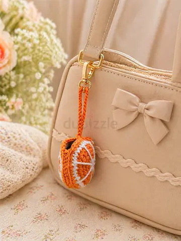 Orange crochet charm