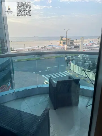 Apartment for annual rent in Corniche Residence | Two rooms and a lounge with a sea view and a city 🌊🏙️ area of 2400 feet | Inclusive of bills | 4 payments