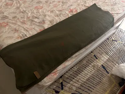 Green Wool Blend Throw Blanket - excellent  Condition