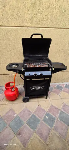 Omega gas grill barbecue with cylinder