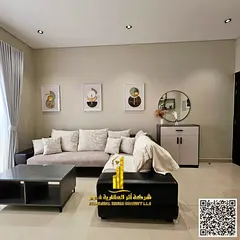 Luxury apartment, first occupancy, one bedroom and living room with a balcony and open view. Ajman,