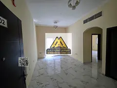 1BHK in Al Jurf 2, Ajman. Master room, 2 baths, balcony, free parking. AED 32,000 yearly, 4 payments